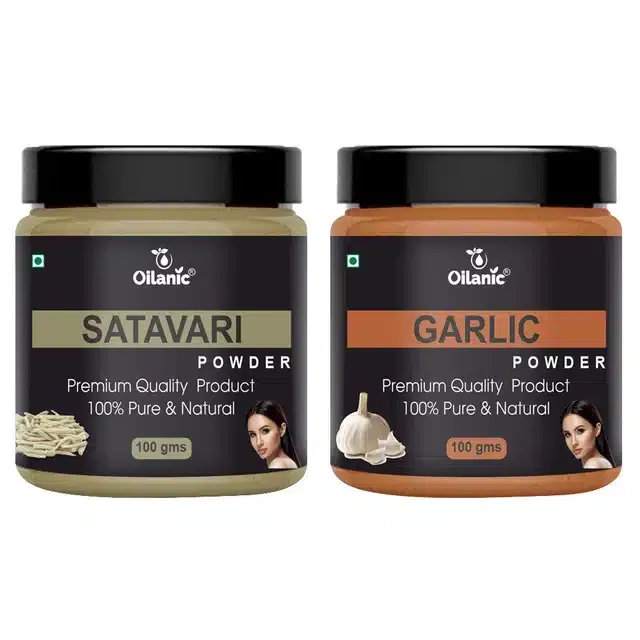 Natural Shatavari & Garlic Powder for Skin & Hair (Pack of 2, 100 g)