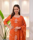 Designer Kurti Pant Dupatta Set for Women 