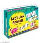 Let's link animals & What's the time ? Puzzle Game for Kids, Set of 2