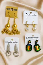 Pack of 4 Assorted Designer Jhumka Earrings for Women and Girls