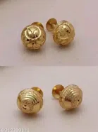 Fancy Earrings for Women (Golden, Set of 2)