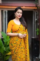 Georgette Printed Saree for Women 