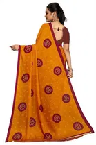 Kanooda Prints Georgette Women Saree With Un-stitched Blouse 
