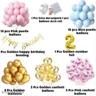 45 Pcs 2nd Birthday Decoration kit, Multicolour, Set of 1
