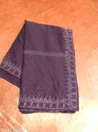 Georgette Embellished Saree For Women, Purple