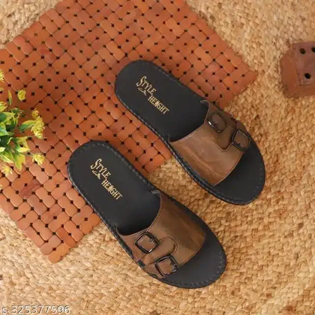 Sliders for Men (Brown, 10)
