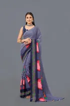 Georgette Printed Saree for Women 