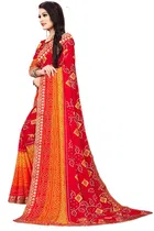 Kanooda Fancy Women Georgette Flower Printed Saree 