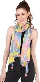 Cotton Blend Printed Scarves for Women 