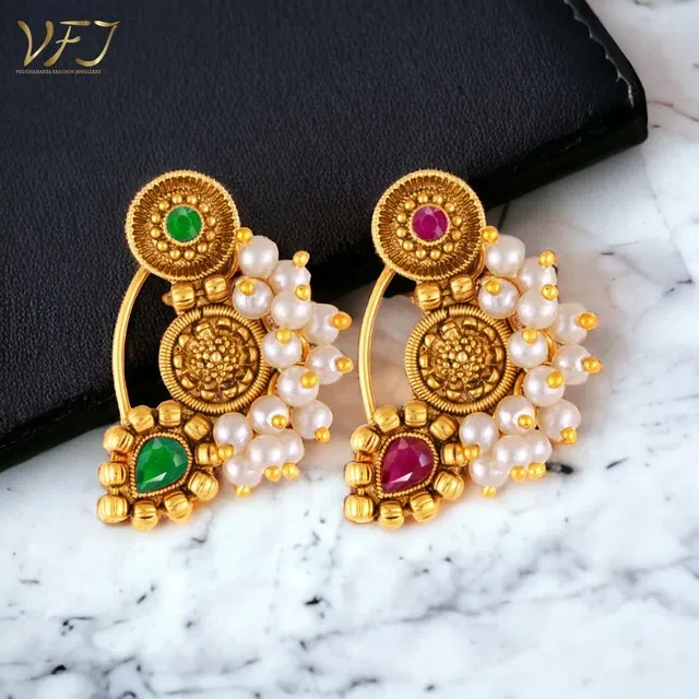 Alloy Nath Nosepins for Women (Multicolor, Pack of 2)