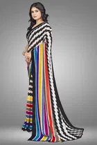Georgette Printed Saree for Women 