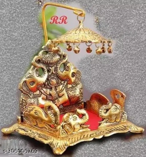 Krishna Sihasan with Elephant Design (Multi, 1)
