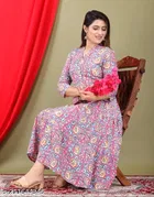 Cottonprinted Anarkali Kurti for Women 