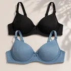 Solid Padded Everyday Bra Pack of 2 for Women 