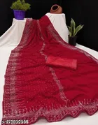 Dola Silk Solid Saree For Women, Maroon
