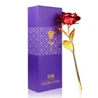 24K Gold Plated Artificial Rose Flower 
