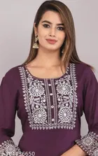 Anarkali Rayon Dyed Washed Kurti for Women 