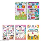 Bookford Cute Copy Coloring & Activity Books Amazing Combo Set for kids - Set of 5 books - Mermaid, Unicorns, Numbers, and Many more