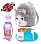 Combo of School Bag with Lunch Box & Water Bottle for Kids 