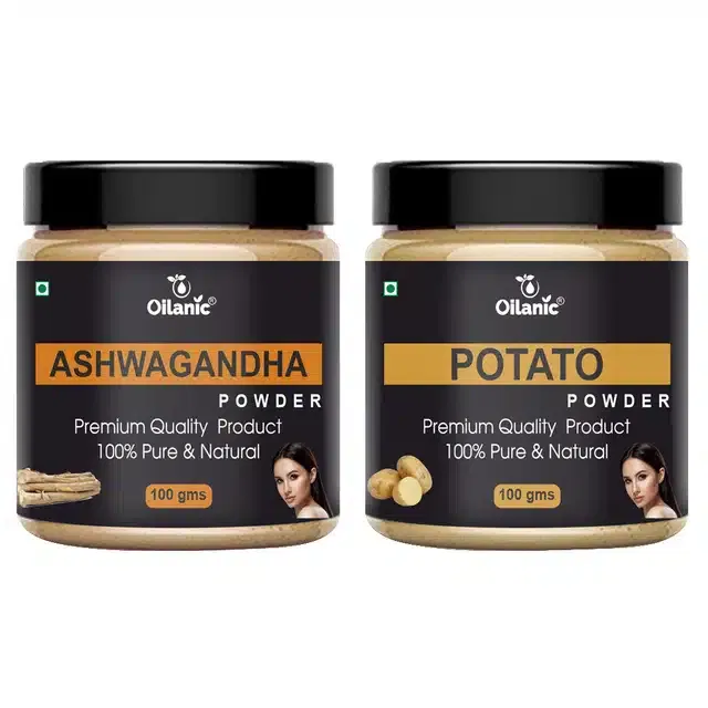 Natural Ashwagandha & Potato Powder for Skin & Hair (Pack of 2, 100 g)