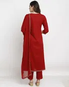 Rayon Embroidered Kurta Set for Women 