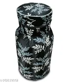 KANUSHI Industries® Washable Cotton Small Leaves Design 1 Piece Lpg Gas Cylinder Cover 