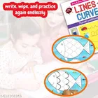 Write and Clean Reusable Book Line and Curve Tracing Workbook for Kids Early Writing Practice Preschool Activity Book for Handwriting Improvement Fine Motor Skills Brain Development Homeschooling Toddlers Nursery LKG UKG Beginners