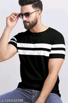 Polyester T-shirt for Men, Black 