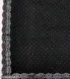 Georgette Embellished Saree For Women, Black