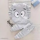 Hosiery Cotton Full Sleeves T-Shirt with Pant Clothing Set for Kids 