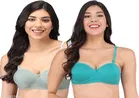 Cotton Blend Solid Padded Bra for Women 