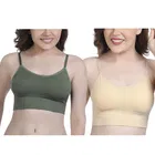 Cotton Blend Padded Camisole Bra for Women 