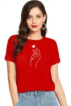 Half Sleeves Printed T-shirt for Women & Girls 