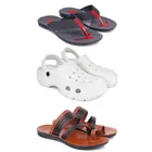 Combo of Slippers with Clogs & Flipflops for Men 