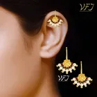 Brass Pearl Ear Cuffs for Women 