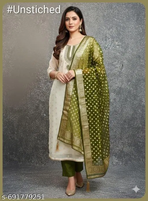Silk Blend Punjabi/All Over Suits for Women (, 5.85 meter (S)) (Multicolor, 5.85 meter (S)