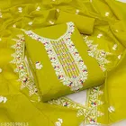 Chanderi Cotton Embroidered Unstitch Dress Material for Women 