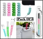 Rubber Spiral 4 Pcs Mobile Cable Protectors 