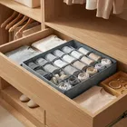 Wardrobe Clothes Organizer, Nonwoven Fabric Durable with 24 Grids partition 32*32*10cm