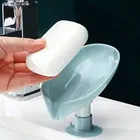 Leaf Shape Self Draining Soap Dish Holder 