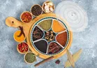 360° Revolving Eligant Spice Box with 7 Section Masala Box Containers 