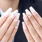 Kamz's Fake Nails Nail Extension Kit - Quick Fix Press On Nails, Aesthetic Acrylic Stick on Nails, Reusable, 12pcs Nails Set for Girls & Kids