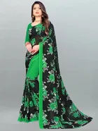 Georgette Printed Saree for Women 