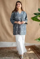 Rayon Block Print Short Kurti for Women 