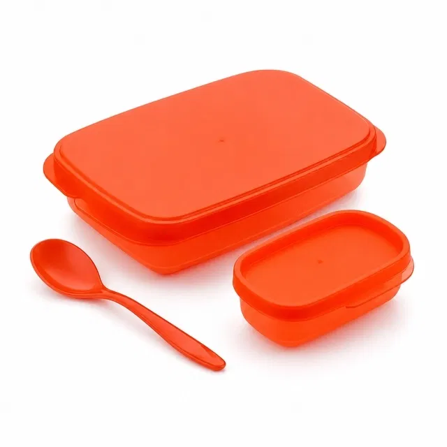 Parikshit Divine Lunch Box For Schol And Office use (Red)