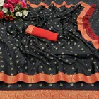 Vichitra Silk Applique Saree for Women 