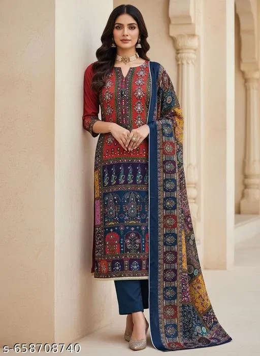 Synthetic Crepe Punjabi/All Over Suits (Multicolor, 5.85 meter for Men (S)