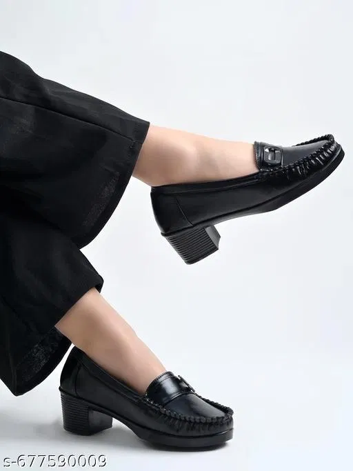 Shoetopia Loafers (Black, IND-8)