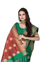 Banarasi Silk Zari Woven Saree for Women 