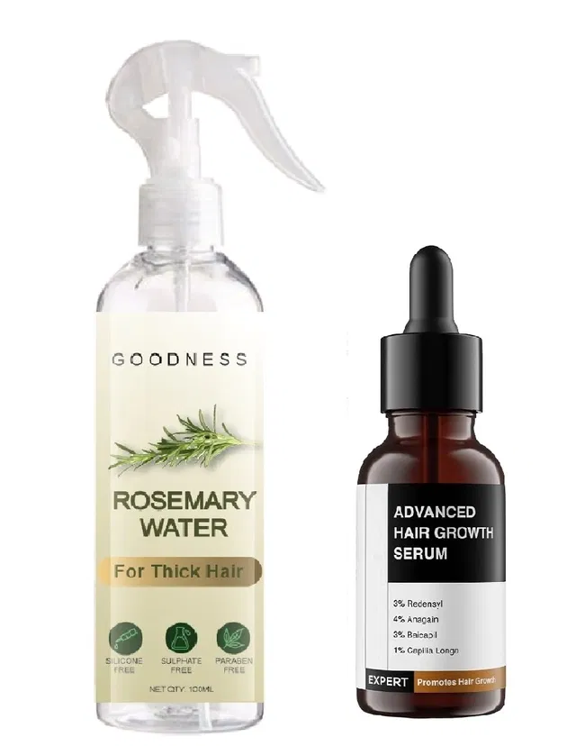 Combo of Rosemary Hair Spray (100 ml) with Advance Hair Growth Serum (30 ml) (Set of 2)
